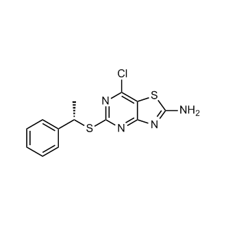 Thiazolo[4,5-d]pyrimidin-2-amine, 7-chloro-5-[[(1S)-1-phenylethyl]thio]-