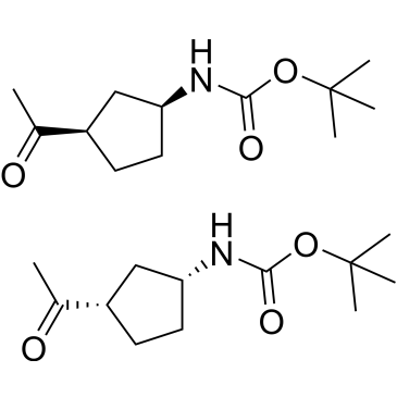 tert-butyl ((1R,3S)-3-acetylcyclopentyl)carbamate compound with tert-butyl ((1S,3R)-3-acetylcyclopentyl)carbamate|CS-B1461