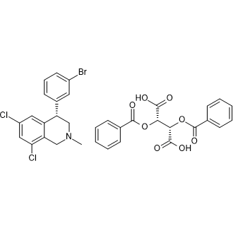(S)-4-(3-bromophenyl)-6,8-dichloro-2-methyl-1,2,3,4-tetrahydroisoquinoline (2S,3S)-2,3-bis(benzoyloxy)succinate|CS-B1541