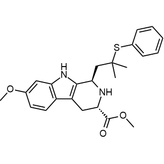 methyl (1R,3S)-7-methoxy-1-(2-methyl-2-(phenylthio)propyl)-2,3,4,9-tetrahydro-1H-pyrido[3,4-b]indole-3-carboxylate|CS-B1618