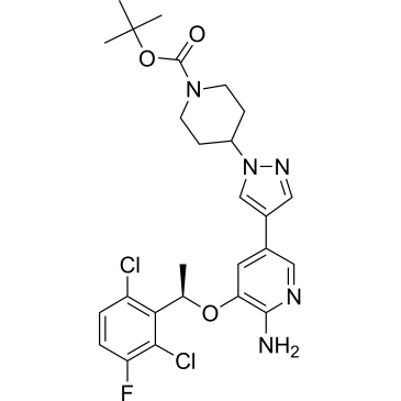 (R)-tert-Butyl 4-(4-(6-amino-5-(1-(2,6-dichloro-3-fluorophenyl)ethoxy)pyridin-3-yl)-1H-pyrazol-1-yl)piperidine-1-carboxylate|CS-M0269