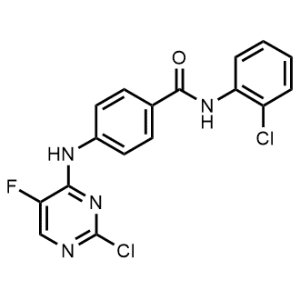 4-(2-Chloro-5-fluoropyrimidin-4-ylamino)-N-(2-chlorophenyl)benzamide|CS-M0271