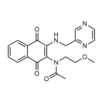 N-(1,4-dioxo-3-(pyrazin-2-ylmethylamino)-1,4-dihydronaphthalen-2-yl)-N-(2-methoxyethyl)acetamide|CS-M0390