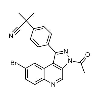 2-(4-(3-Acetyl-8-bromo-3H-pyrazolo[3,4-c]quinolin-1-yl)phenyl)-2-methylpropanenitrile|CS-M0460