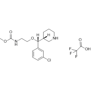 Methyl 2-((R)-(3-chlorophenyl)((R)-piperidin-3-yl)methoxy)ethylcarbamate 2,2,2-trifluoroacetate|CS-M0510