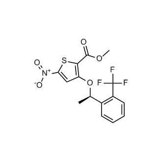(R)-Methyl 5-nitro-3-(1-(2-(trifluoromethyl)phenyl)ethoxy)thiophene-2-carboxylate|CS-M0512