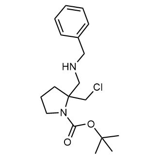 tert-Butyl 2-((benzylamino)methyl)-2-(chloromethyl)pyrrolidine-1-carboxylate|CS-M0550