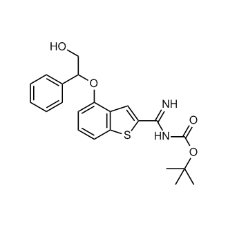 tert-Butyl ((4-(2-hydroxy-1-phenylethoxy)benzo[b]thiophen-2-yl)(imino)methyl)carbamate
