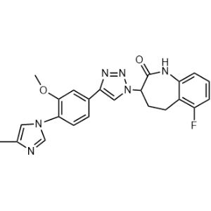 6-Fluoro-3-(4-(3-methoxy-4-(4-methyl-1H-imidazol-1-yl)phenyl)-1H-1,2,3-triazol-1-yl)-4,5-dihydro-1H-benzo[b]azepin-2(3H)-one|CS-M0694