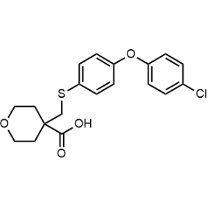 4-((4-(4-Chlorophenoxy)phenylthio)methyl)tetrahydro-2H-pyran-4-carboxylic acid|CS-M1174