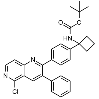 tert-Butyl (1-(4-(5-chloro-3-phenyl-1,6-naphthyridin-2-yl)phenyl)cyclobutyl)carbamate|CS-M1262