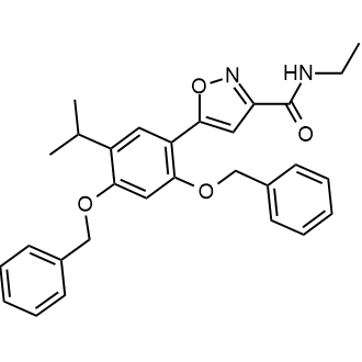 5-(2,4-bis(benzyloxy)-5-isopropylphenyl)-N-ethylisoxazole-3-carboxamide|CS-M1291