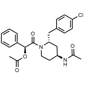 (S)-2-((2R,4S)-4-acetamido-2-(4-chlorobenzyl)piperidin-1-yl)-2-oxo-1-phenylethyl acetate|CS-M1719