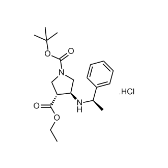 (3R,4S)-1-tert-butyl 3-ethyl 4-(((R)-1-phenylethyl)amino)pyrrolidine-1,3-dicarboxylate hydrochloride|CS-M1788