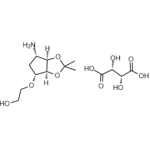 2-(((3aS,4R,6S,6aR)-6-amino-2,2-dimethyltetrahydro-3aH-cyclopenta[d][1,3]dioxol-4-yl)oxy)ethanol (2R,3R)-2,3-dihydroxysuccinate|CS-M2287