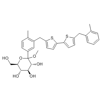 (3R,4S,5S,6R)-6-(hydroxymethyl)-2-methoxy-2-(4-methyl-3-((5'-(2-methylbenzyl)-[2,2'-bithiophen]-5-yl)methyl)phenyl)tetrahydro-2H-pyran-3,4,5-triol|CS-M2804