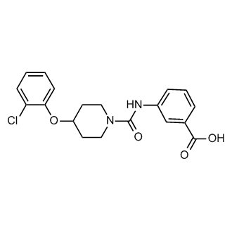3-(4-(2-chlorophenoxy)piperidine-1-carboxamido)benzoic acid