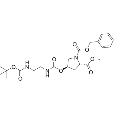 (2S,4R)-1-benzyl 2-methyl 4-(((2-((tert-butoxycarbonyl)amino)ethyl)carbamoyl)oxy)pyrrolidine-1,2-dicarboxylate|CS-M3301