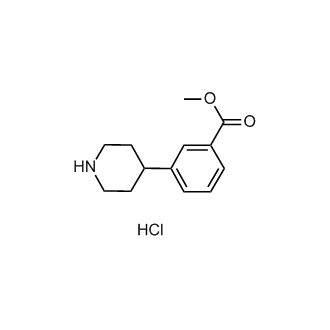 Benzoic acid, 3-(4-piperidinyl)-, methyl ester, hydrochloride