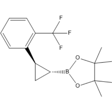4,4,5,5-tetramethyl-2-((1R,2R)-2-(2-(trifluoromethyl)phenyl)cyclopropyl)-1,3,2-dioxaborolane|CS-W000166