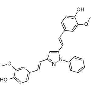 4-[2-[3-[2-(4-Hydroxy-3-methoxyphenyl)ethenyl]-1-phenyl-1H-pyrazol-5-yl]ethenyl]-2-methoxyphenol|CS-W001650