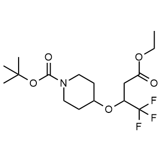 tert-Butyl 4-(4-Ethoxy-1,1,1-trifluoro-4-oxobutan-2-yloxy)piperidine-1-carboxylate|CS-W001786