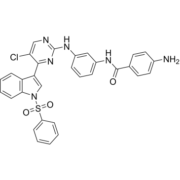 4-amino-N-(3-((5-chloro-4-(1-(phenylsulfonyl)-1H-indol-3-yl)pyrimidin-2-yl)amino)phenyl)benzamide