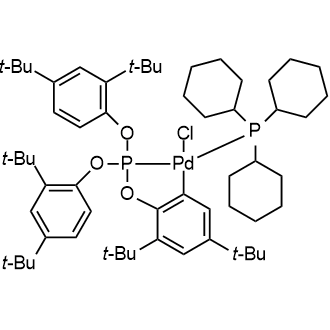 Chloro(η2-P,C-tris(2,4-di-tert-butylphenyl)phosphite)(tricyclohexylphosphine)palladium(II)|CS-W020852