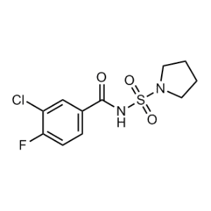 3-Chloro-4-fluoro-N-(pyrrolidin-1-ylsulfonyl)benzamide|CS-WAA0171