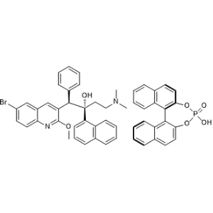 (11bR)​-​4-Hydroxydinaphtho[2,1-d:1',2'-f][1,3,2]dioxaphosphepine 4-oxide compound with (1R,2S)-1-(6-bromo-2-methoxyquinolin-3-yl)-4-(dimethylamino)-2-(naphthalen-1-yl)-1-phenylbutan-2-ol(1:1)|CS-Z0005